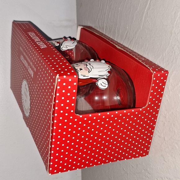 🎅 Santa & Mrs. Claus stemless wine glasses. Hand painted. Rhinestones. Set of 2 - Picture 2 of 13